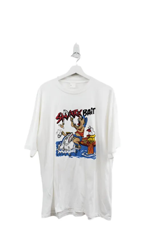 Z- Vintage Shark Bait Fishing Humor Single Stitch Tee sold by HG Vintage