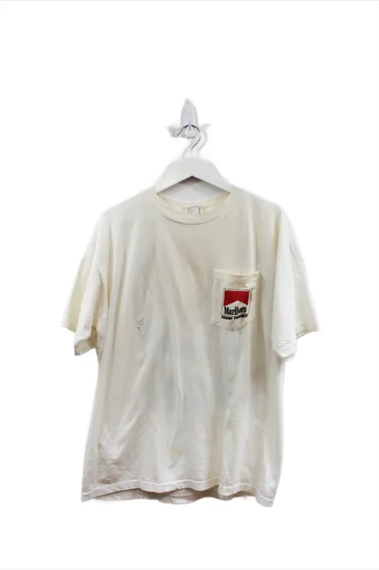X - Vintage 95' Team Penske Malboro Racing Car Cleveland Pocket Tee sold by HG Vintage