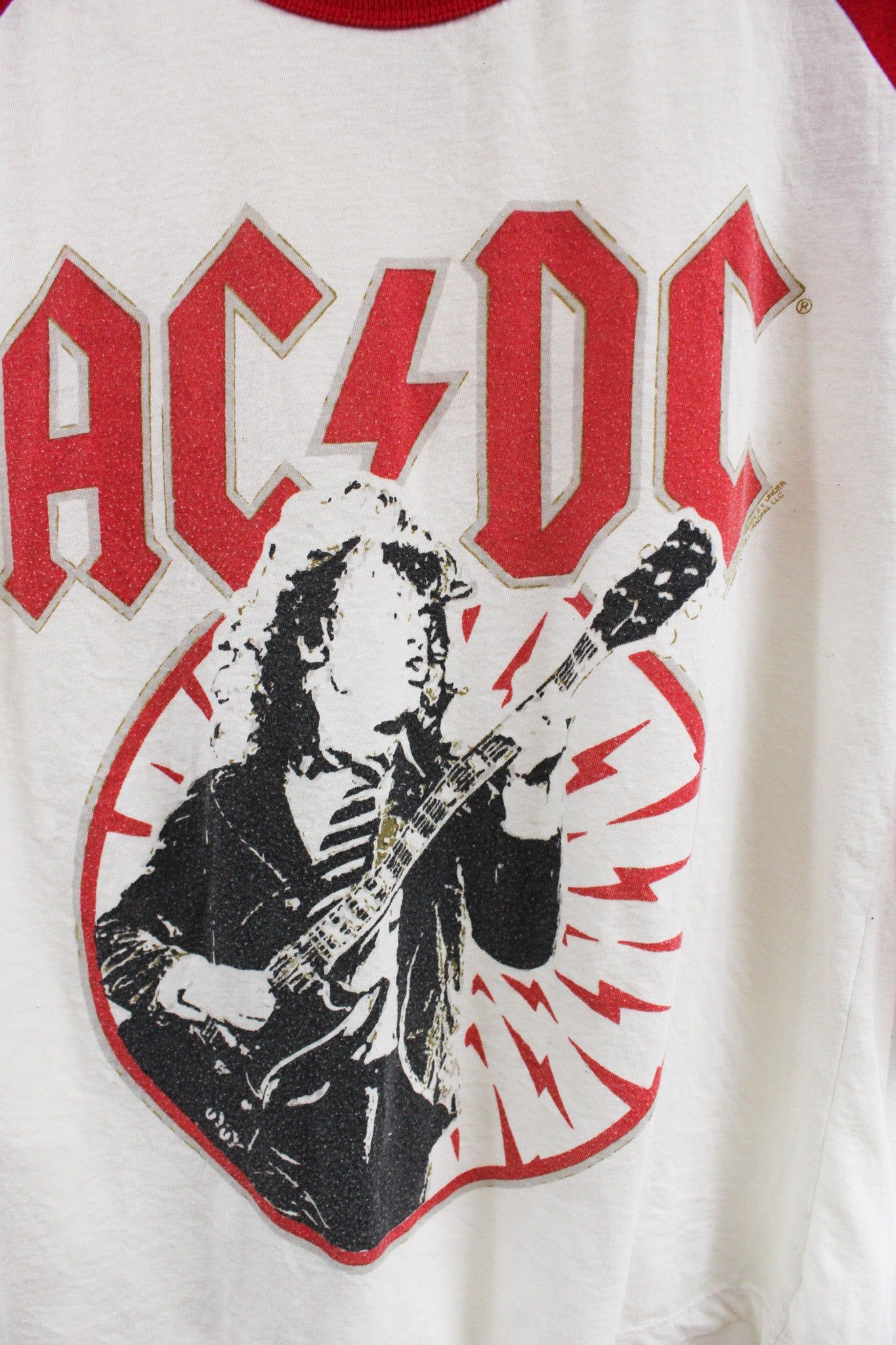 AC/DC Angus Young Picture Baseball Tee sold by HG Vintage product image thumbnail 2