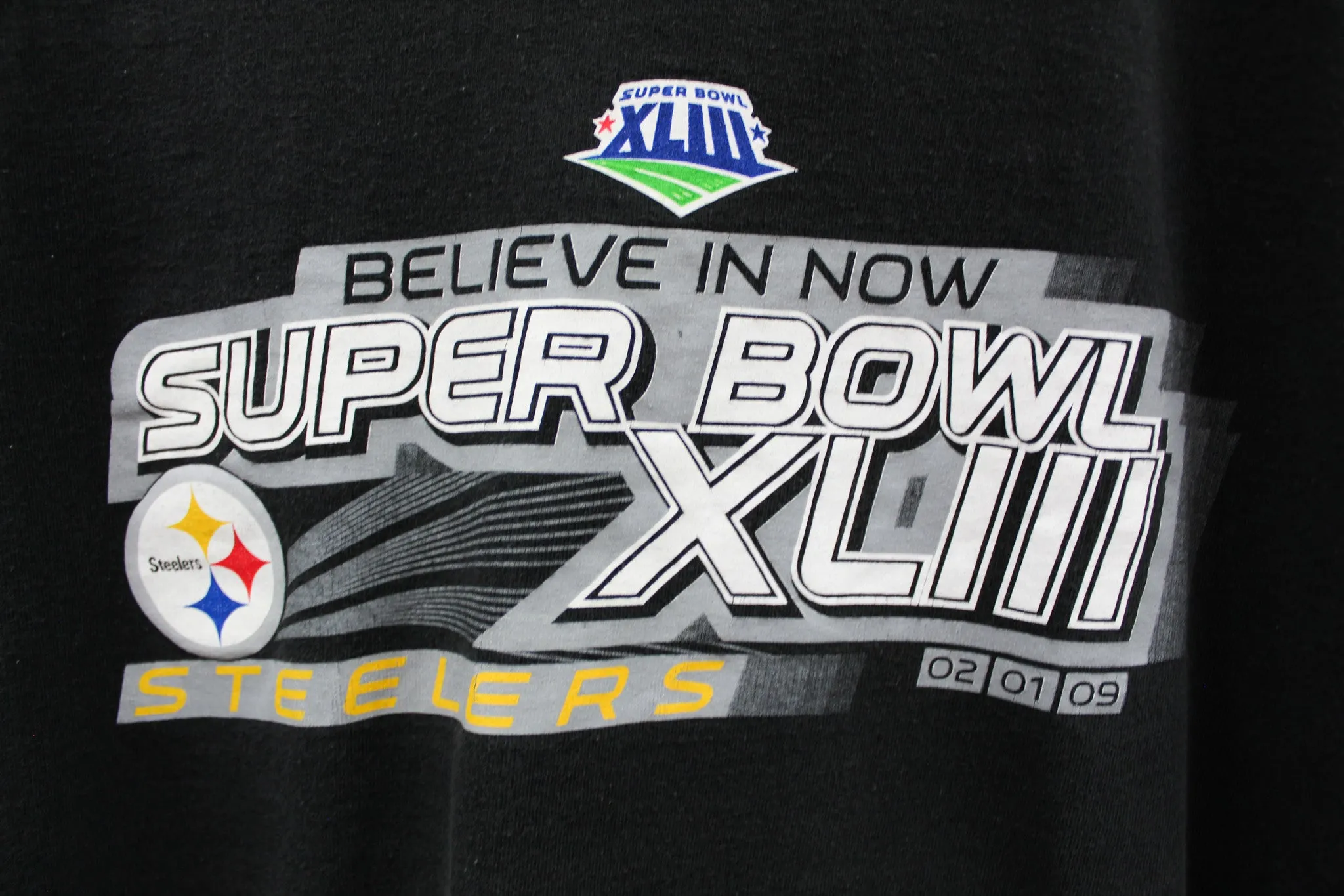 X - NFL Pittsburgh Steelers Super Bowl 43 Champs Long Sleeve Tee sold by HG Vintage product image thumbnail 2