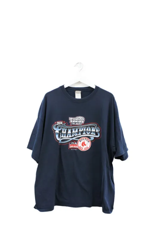 Z - 2004 MLB Boston Red Sox World Series Champions Script Tee sold by HG Vintage