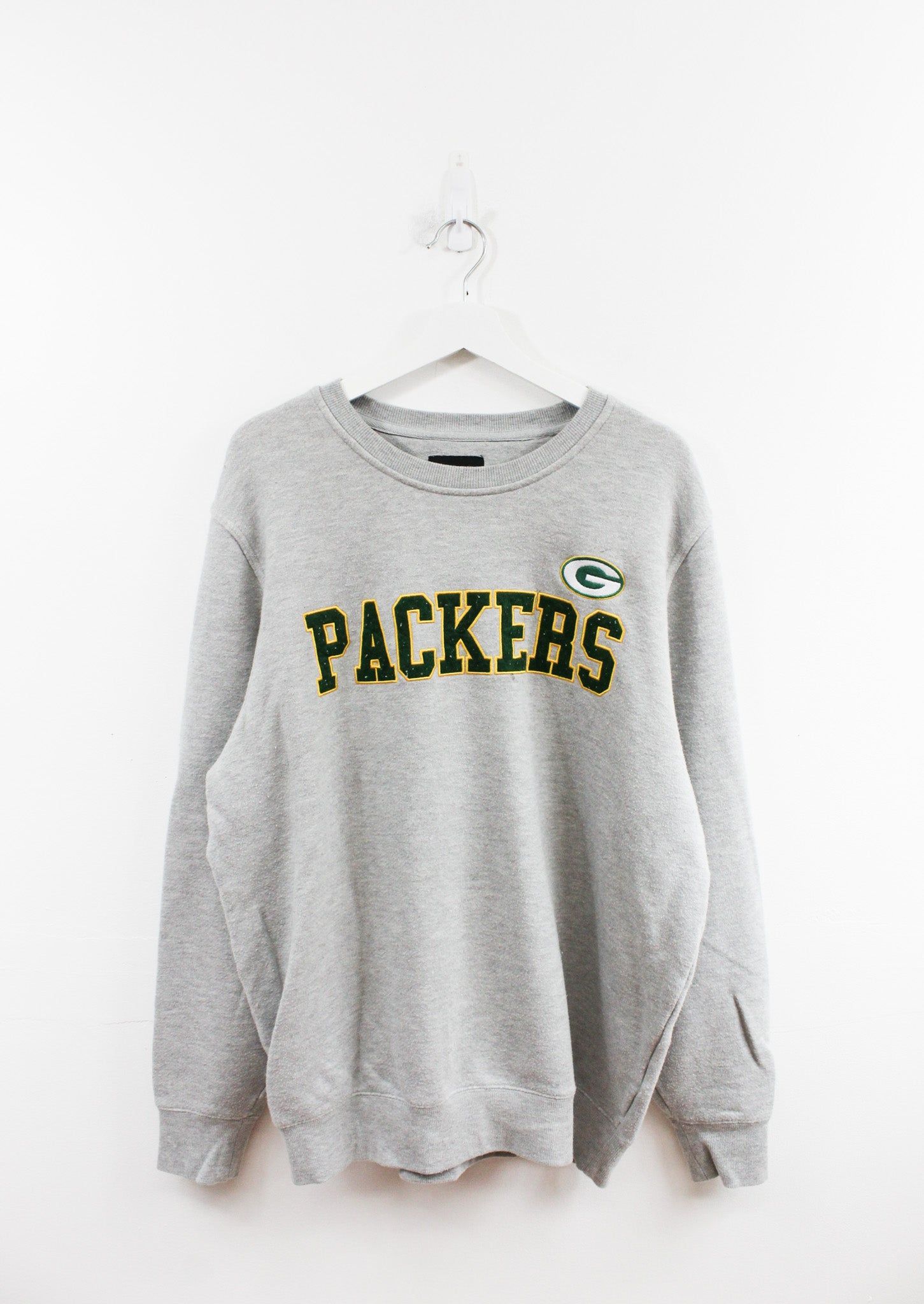 NFL Green Bay Packers Felt Embroidered Logo Crewneck sold by HG Vintage