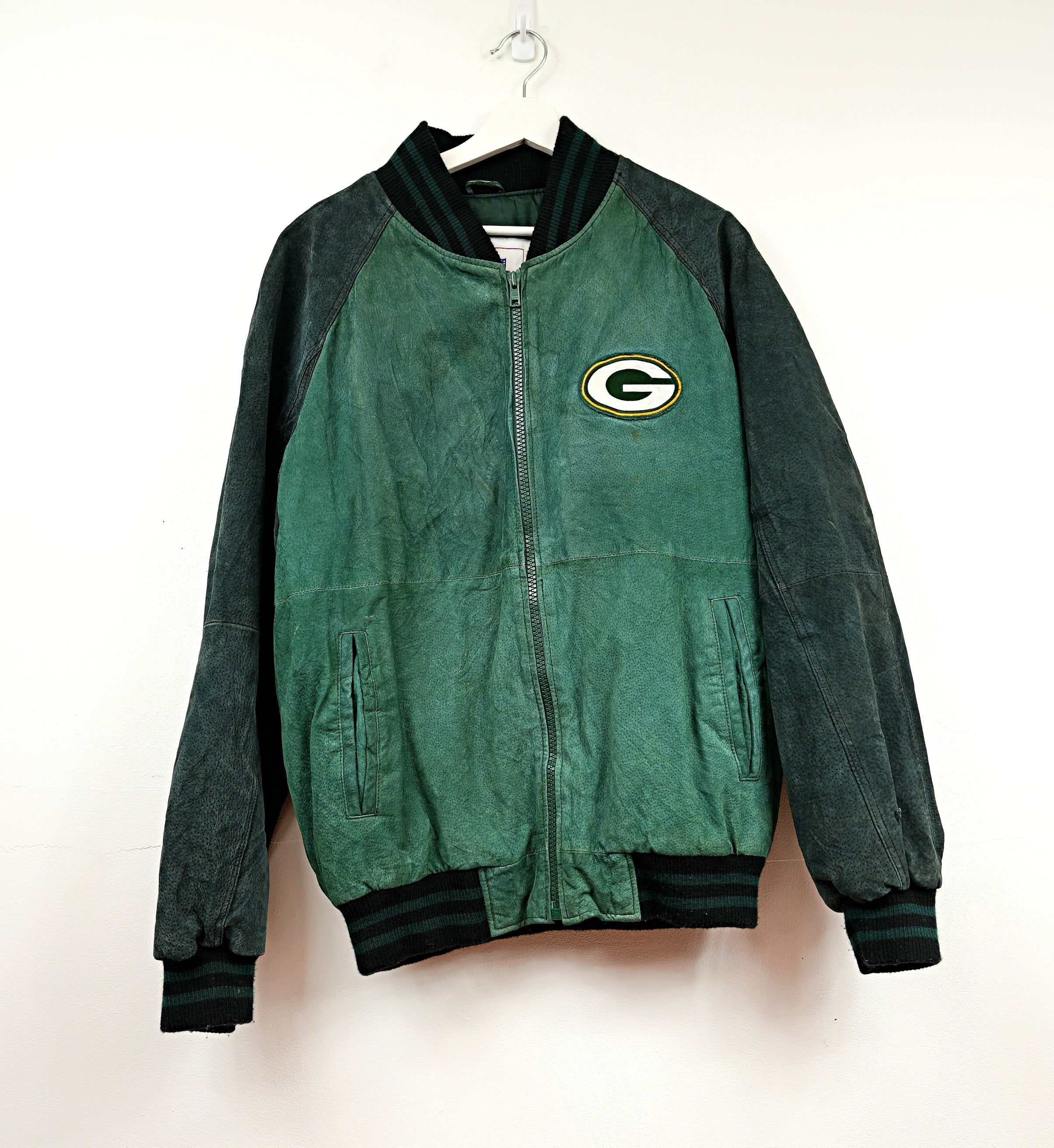 Green Bay Packers Embroidered NFL Vintage Varsity Jacket sold by HG Vintage
