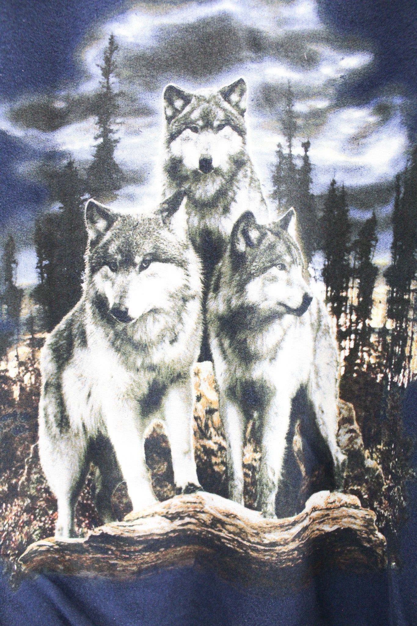 Vintage Wolves On Rock Crewneck sold by HG Vintage product image thumbnail 2