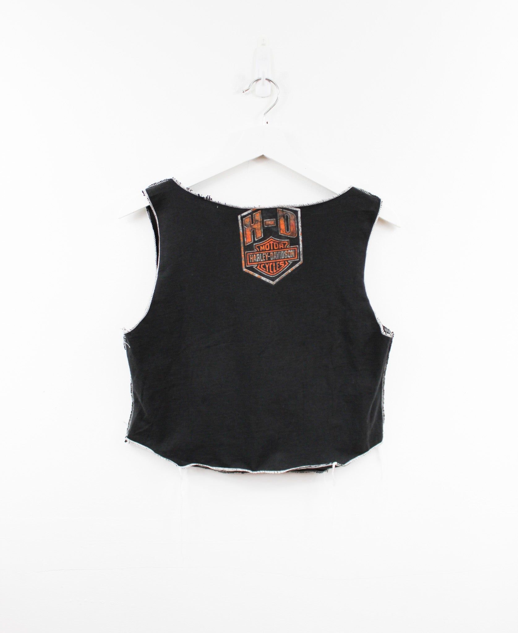 Haus Of Mojo Reworked Vintage Harley Davidson Lynchburg Farm Design Double Stitch Crop Top sold by HG Vintage product image thumbnail 3