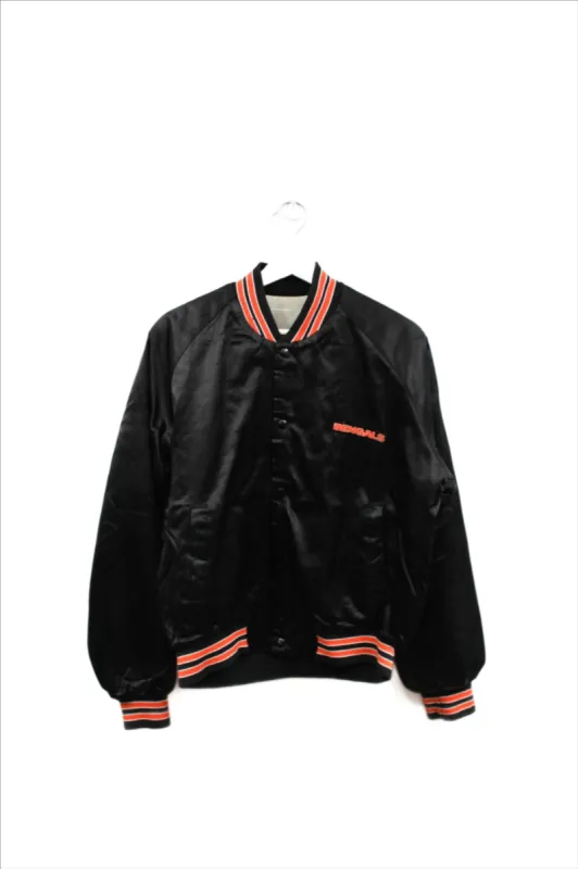X - Vintage NFL Cincinnati Bengals Satin Bomber Jacket made by NFL