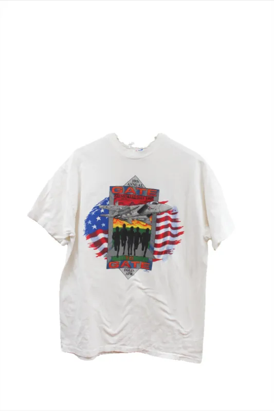 Z - Vintage 1995 10th Annual Gate To Gate Memorial Day Hanes Heavyweight Tee sold by HG Vintage