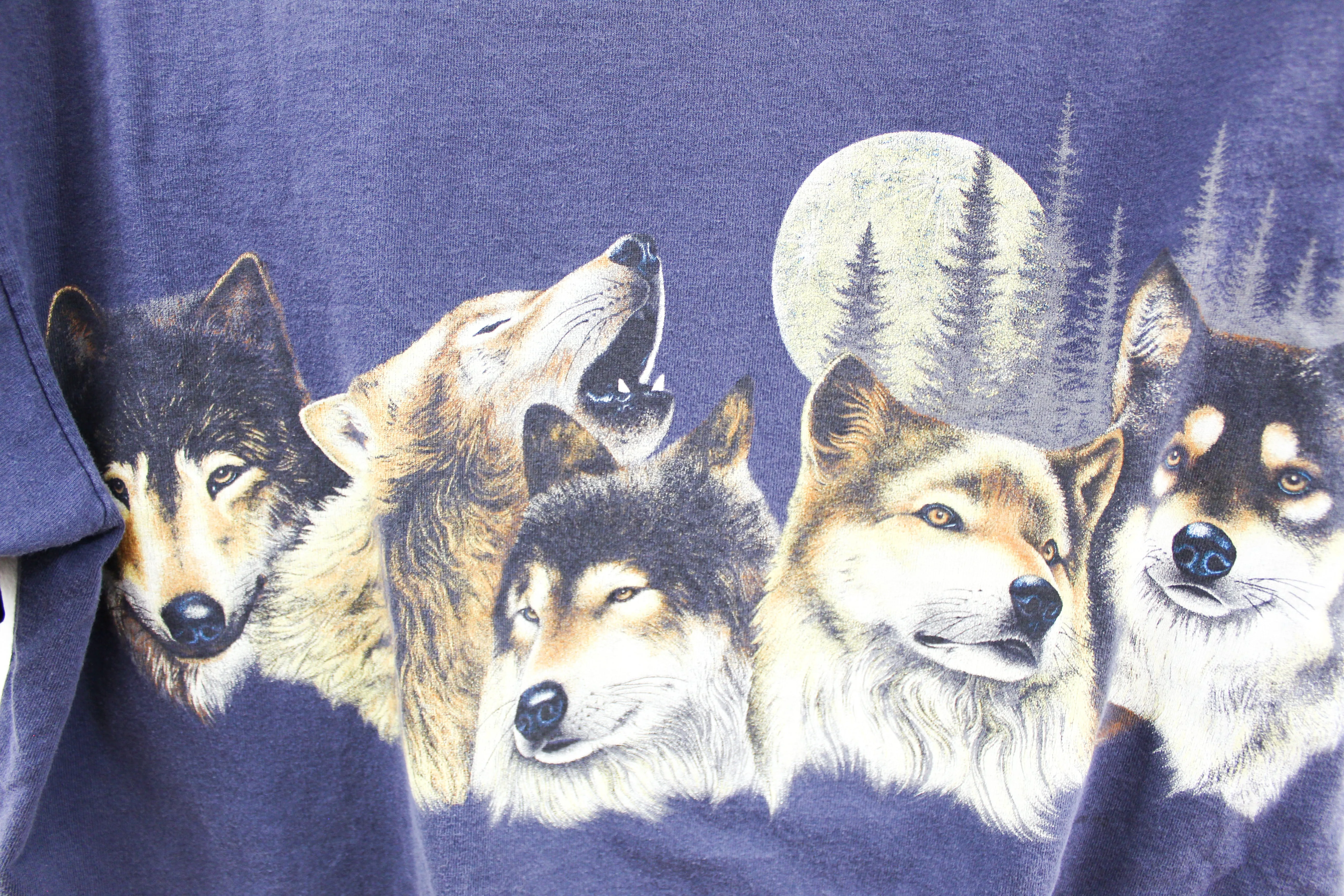X - Vintage Single Stitch Brown Wolfpack & Moon Anvil Tag Tee sold by HG Vintage product image thumbnail 5