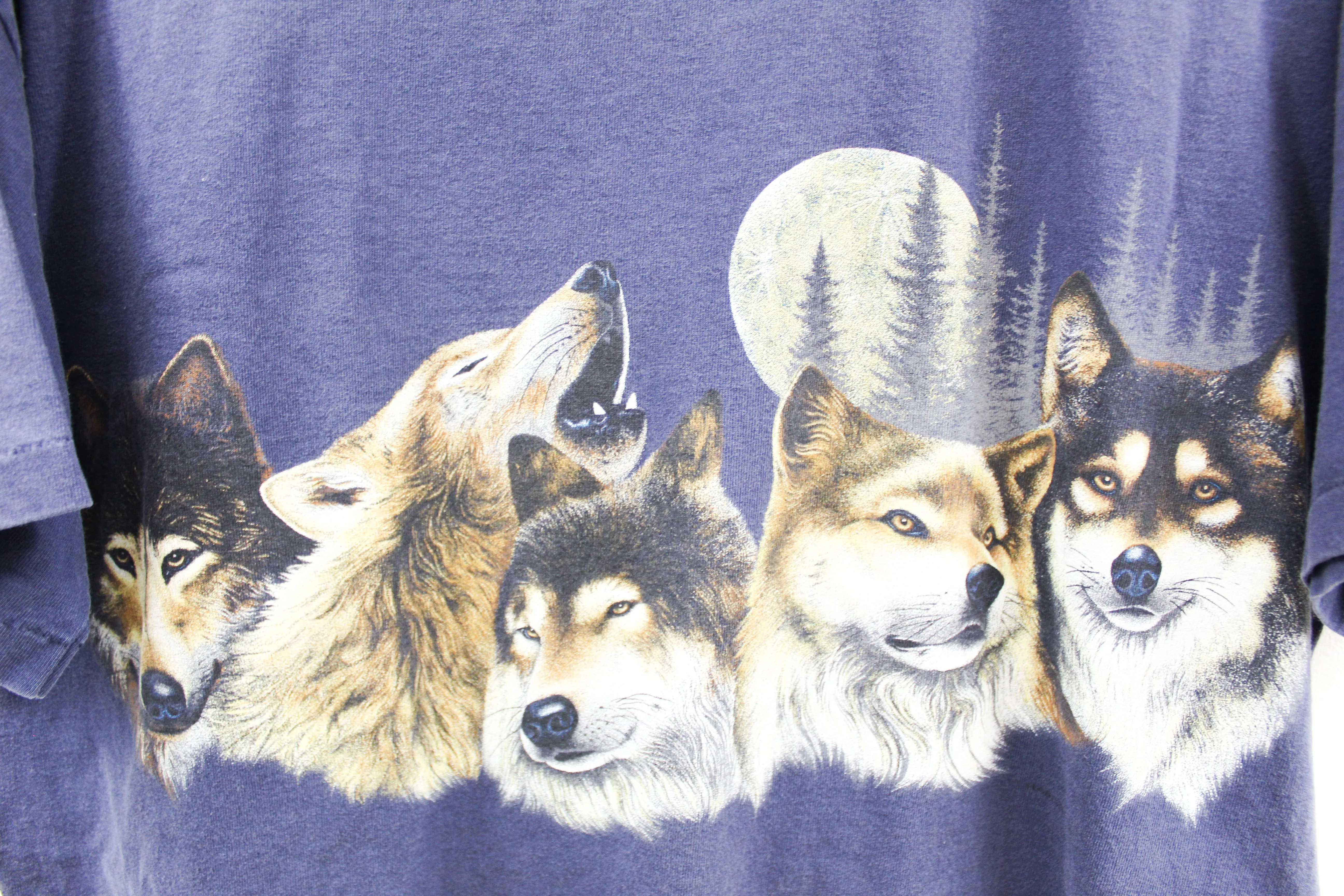 X - Vintage Single Stitch Brown Wolfpack & Moon Anvil Tag Tee sold by HG Vintage product image thumbnail 2