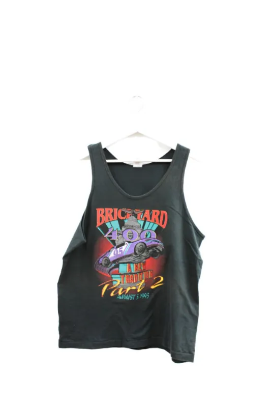 Z - Vintage 1995 Brickyard 400 Racing Tank Top sold by HG Vintage