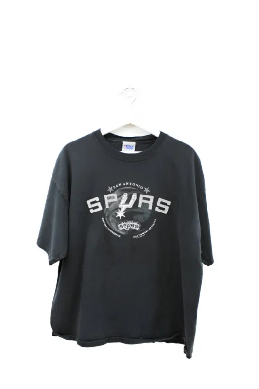 Z - Vintage NBA San Antonio Spurs Logo & Script Tee sold by HG Vintage