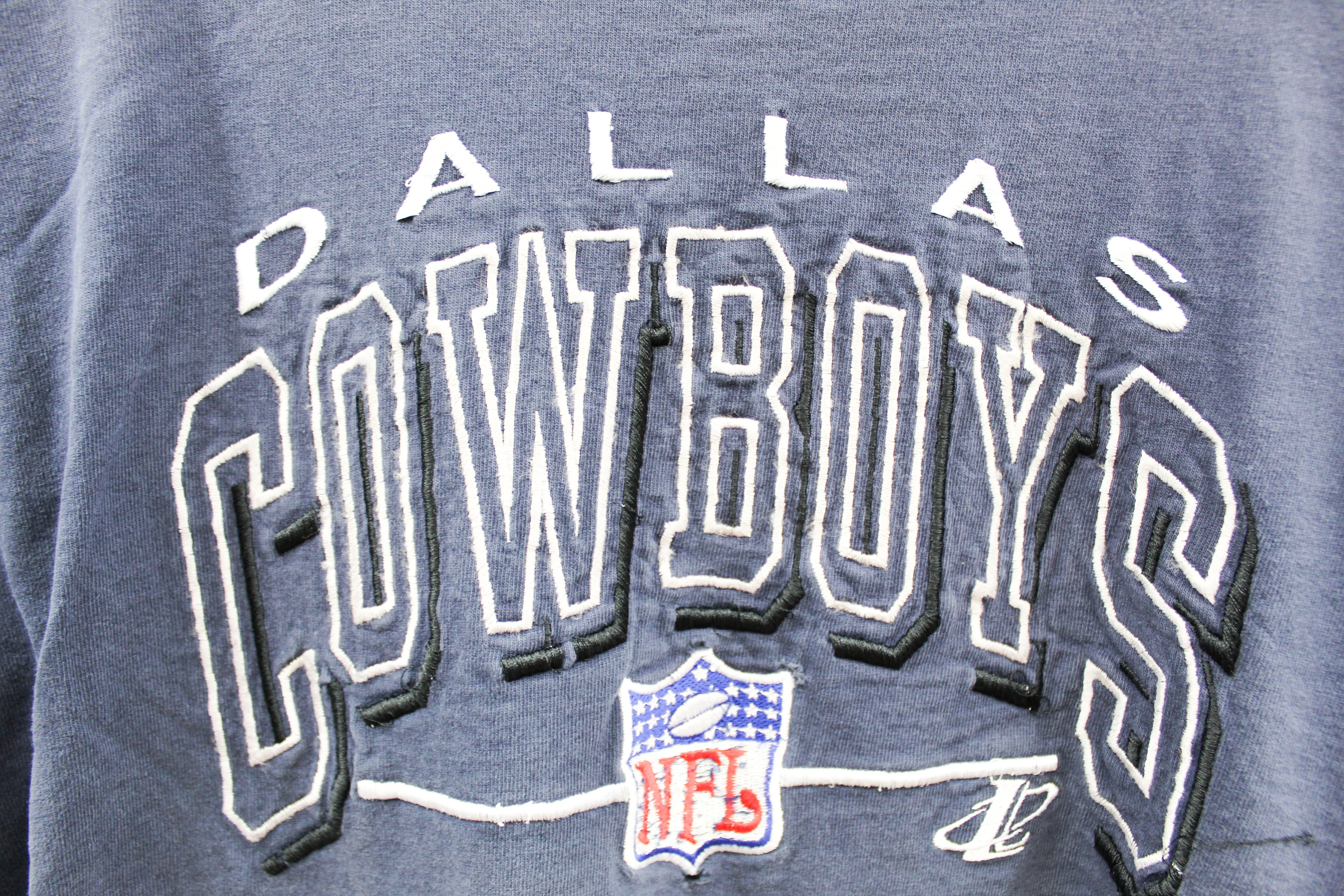 X - Vintage Logo Athletic NFL Dallas Cowboys Embroidered Script Tee sold by HG Vintage product image thumbnail 2