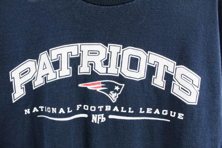 NFL New England Patriots Script & Logo Long Sleeve Tee sold by HG Vintage