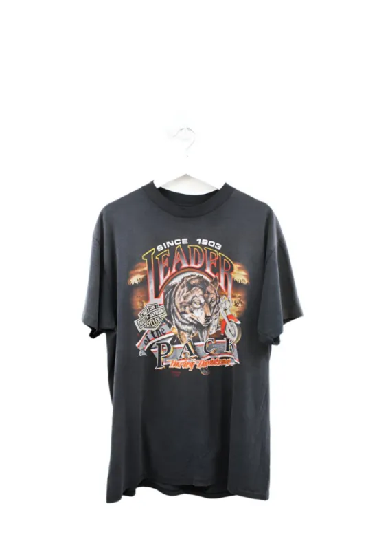 Z- Vintage 1990 3D Emblem Harley Davidson Windsor Nova Scotia Leader Of The Pack Single Stitch Tee sold by HG Vintage