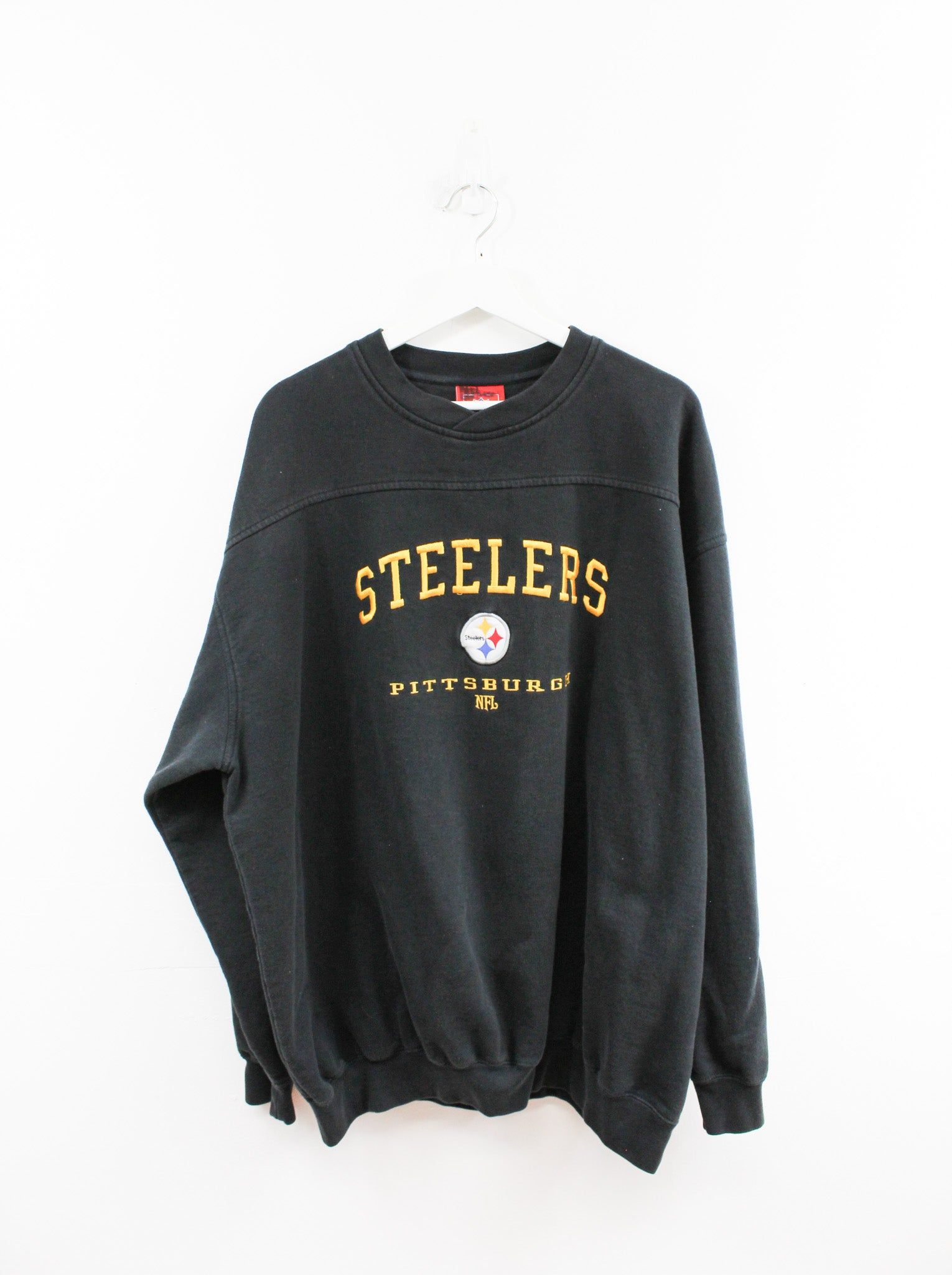 Vintage NFL Pittsburgh Steelers Script Embroidered Crewneck sold by HG Vintage