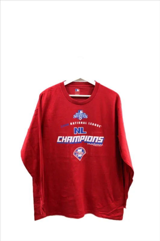 X - Vintage 2008 MLB Philadelphia Phillies World Champions Long Sleeve Tee sold by HG Vintage