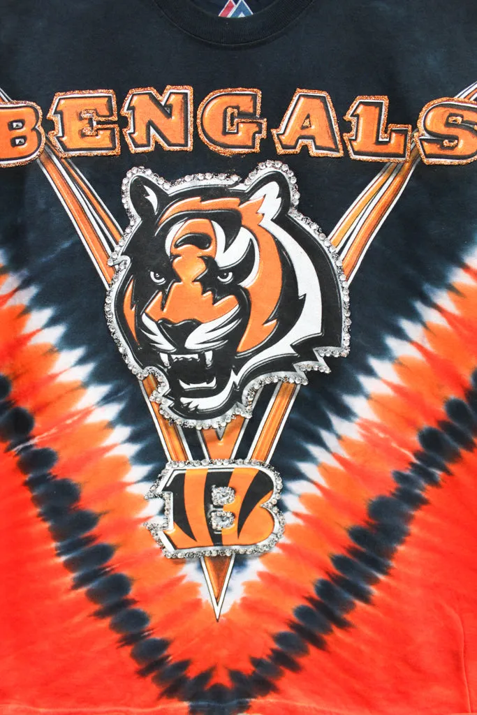 Z - Vintage Majestic NFL Cincinnati Bengals Script & Logo Tie Dye Tee sold by HG Vintage product image thumbnail 2