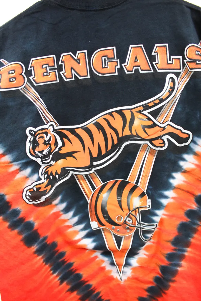 Z - Vintage Majestic NFL Cincinnati Bengals Script & Logo Tie Dye Tee sold by HG Vintage product image thumbnail 4