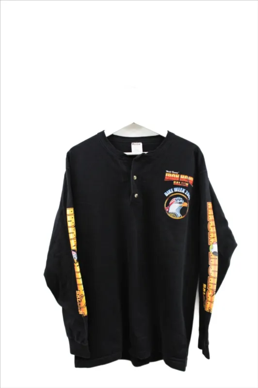 X - Vintage 2000 Iron Horse Saloon Bike Week Long Sleeve Henley Tee sold by HG Vintage