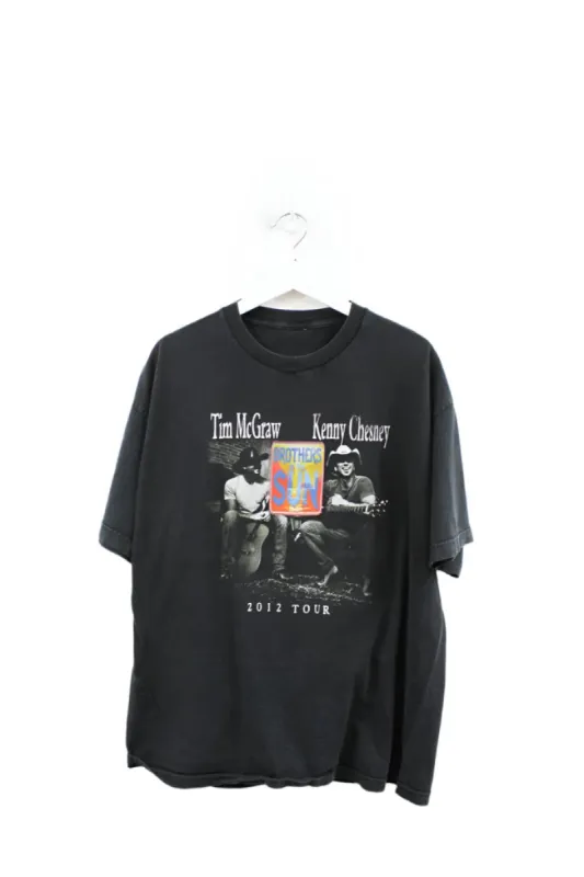 Z- 2012 Tim McGraw & Kenny Chesney Brothers Of The Sun Tour Tee sold by HG Vintage