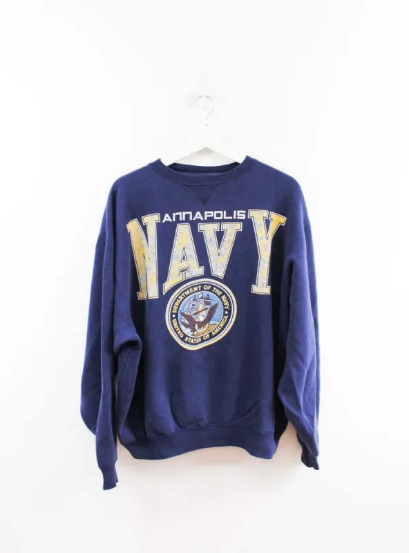 Vintage US Navy Annapolis Graphic Crewneck sold by HG Vintage