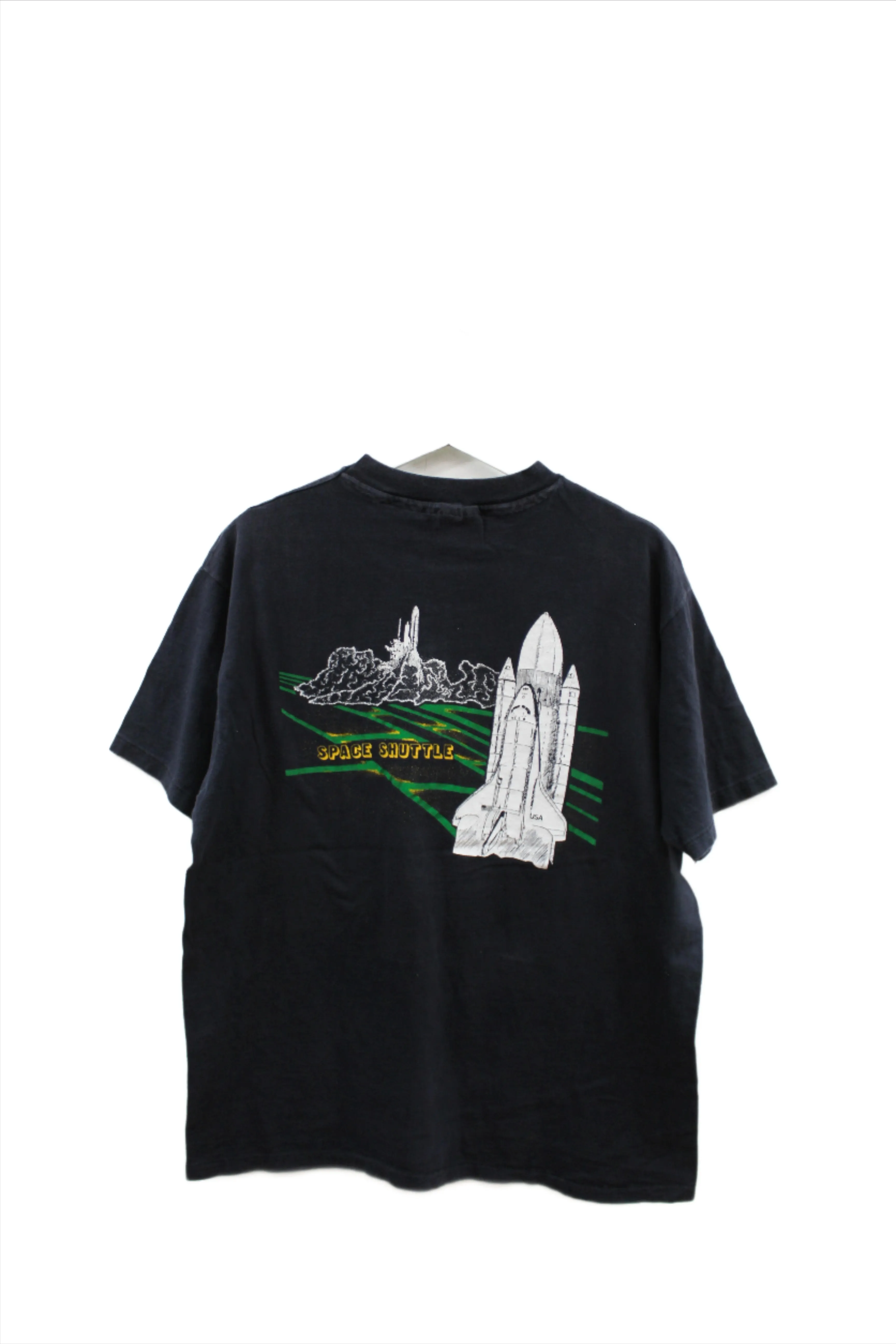 X - Vintage Single Stitch 90s In Honor Of Space Shuttle Challenger Hanes Beefy Tee sold by HG Vintage product image thumbnail 4