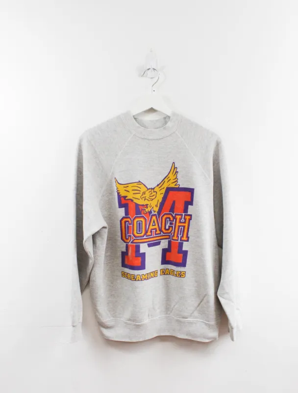 Vintage 93' Screaming Eagles High School Crewneck sold by HG Vintage