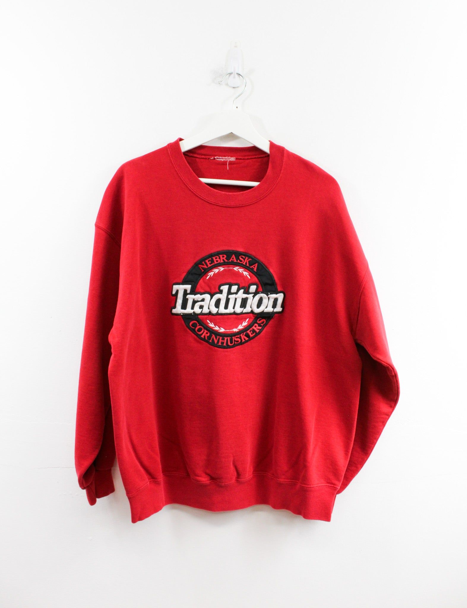 Vintage Nebraska Tradition Cornhusker Embroidered Script Crewneck sold by HG Vintage