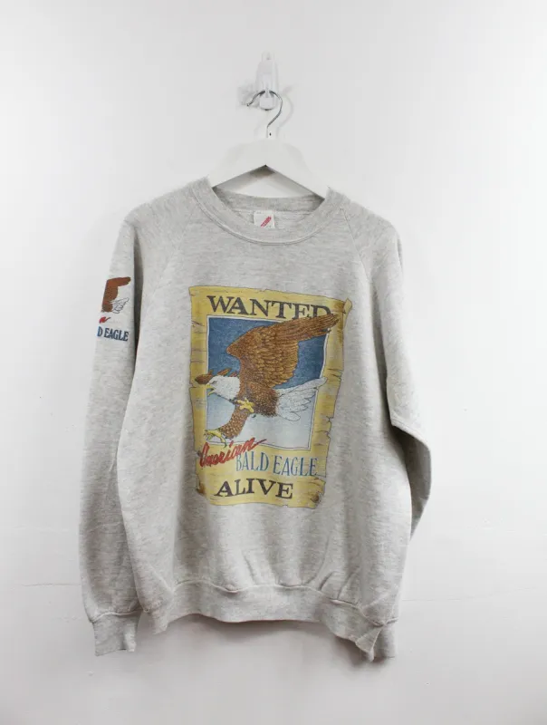 Vintage Wanted American Eagle Poster Crewneck sold by HG Vintage