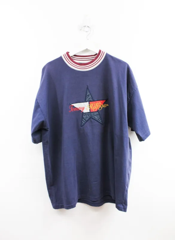 Vintage Tommy Hilfiger Embroidered Logo & Script Tee sold by HG Vintage