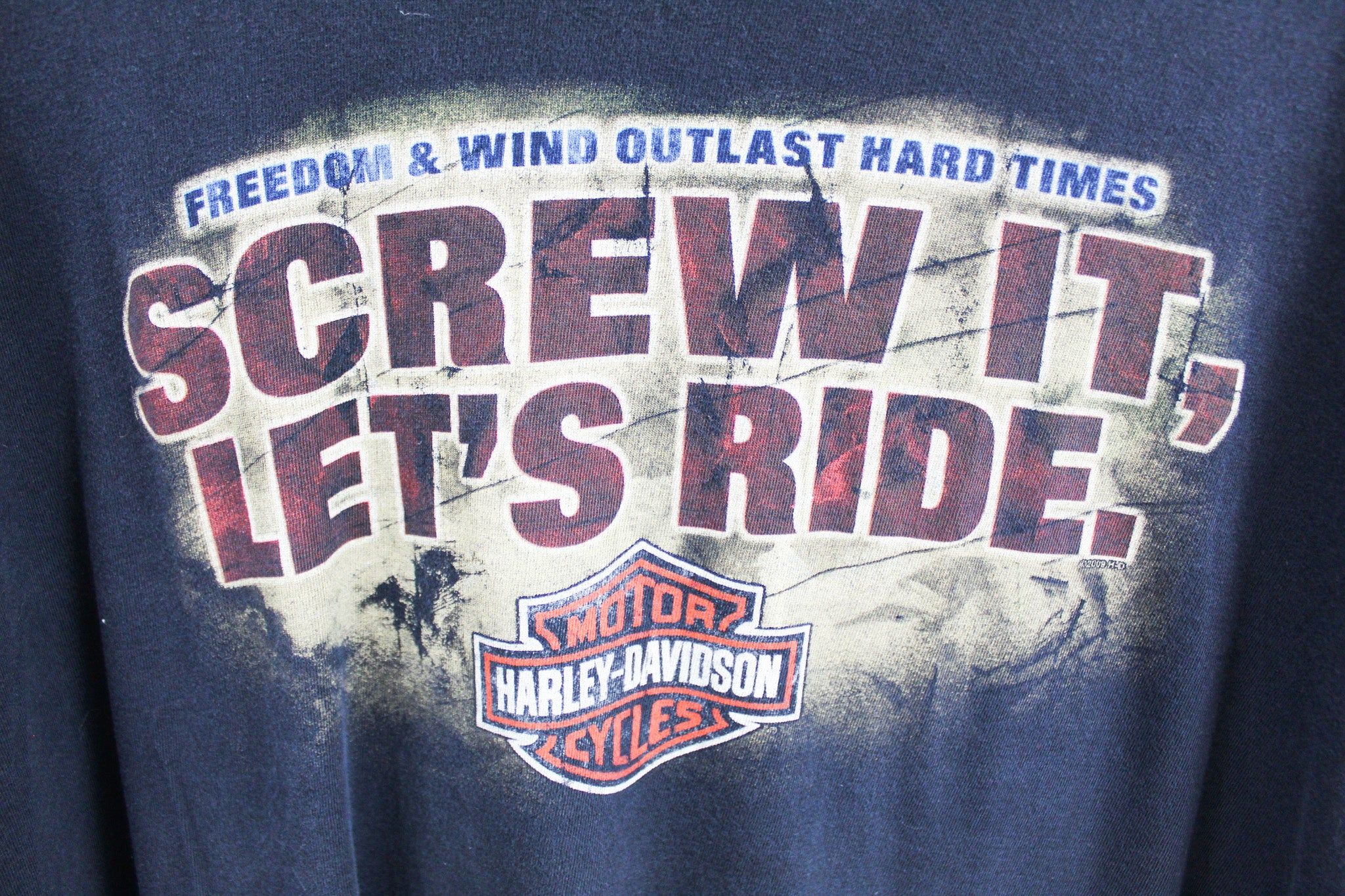 Vintage 2009 Harley Davidson Screw It Lets Ride Tee sold by HG Vintage product image thumbnail 2