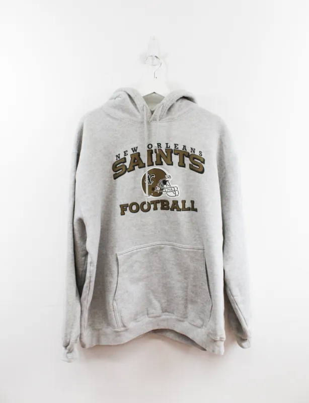 Reebok NFL New Orleans Saints Helmet Graphic Hoodie sold by HG Vintage