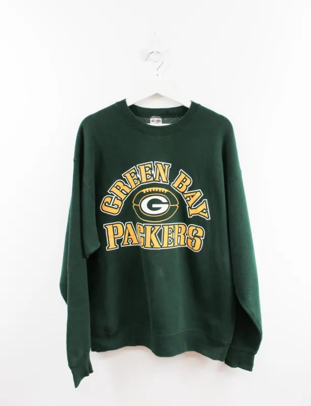 Fruit Of The Loom NFL Green Bay Packers Logo Made In USA Crewneck made by HG Vintage