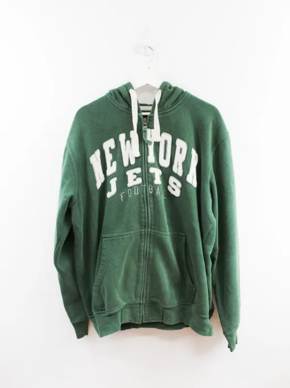 NFL New York Jets Embroidered Script Zip Up Hoodie sold by HG Vintage
