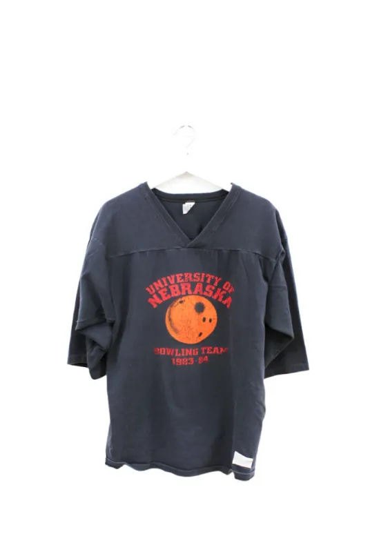 Z - Vintage Single Stitch 1983-84 University Of Nebraska Bowling Team Jersey Tee sold by HG Vintage
