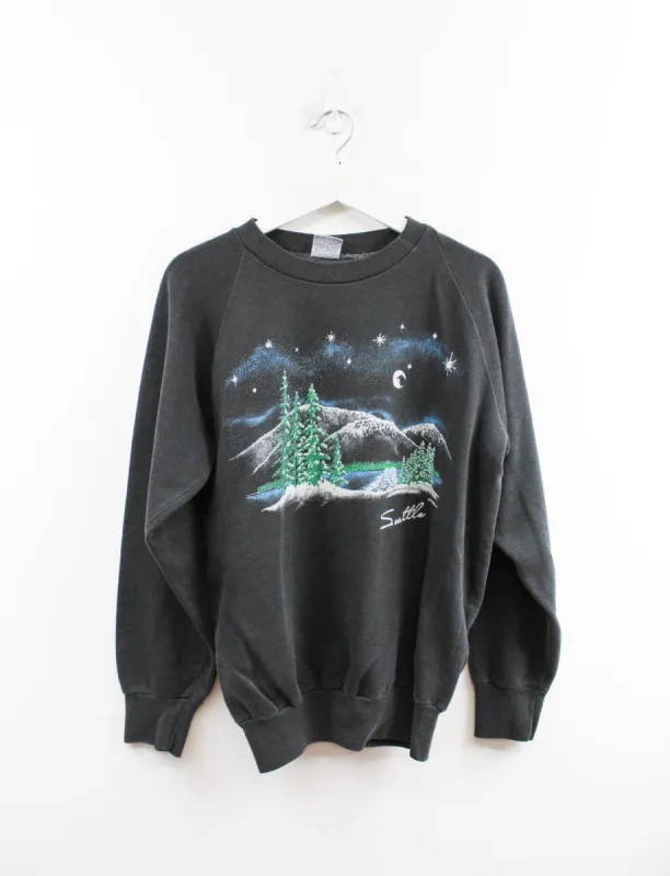 Vintage 1987 Seattle Mountain & Trees Crewneck sold by HG Vintage