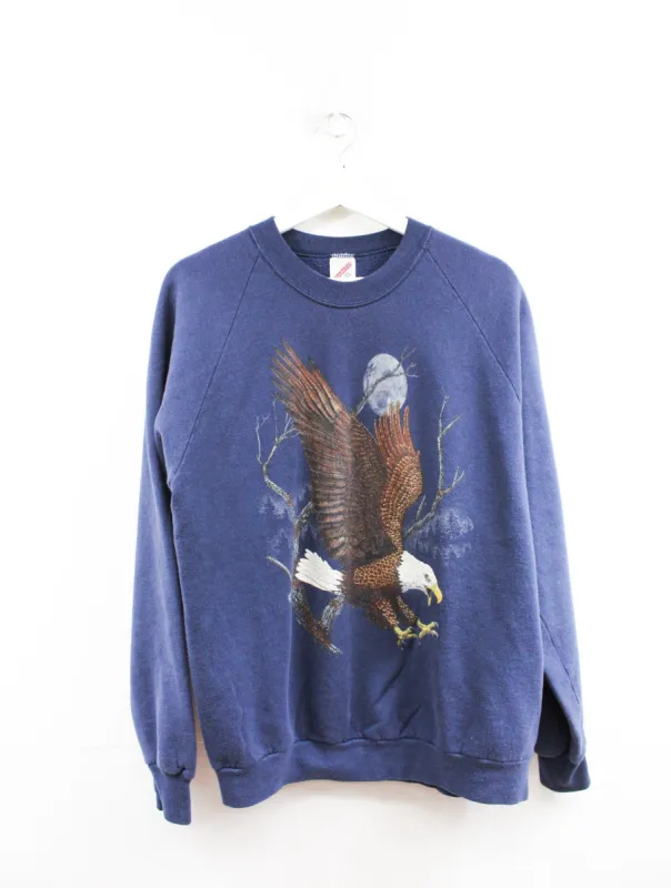 Vintage 90's Eagle On Tree & Moon Crewneck sold by HG Vintage
