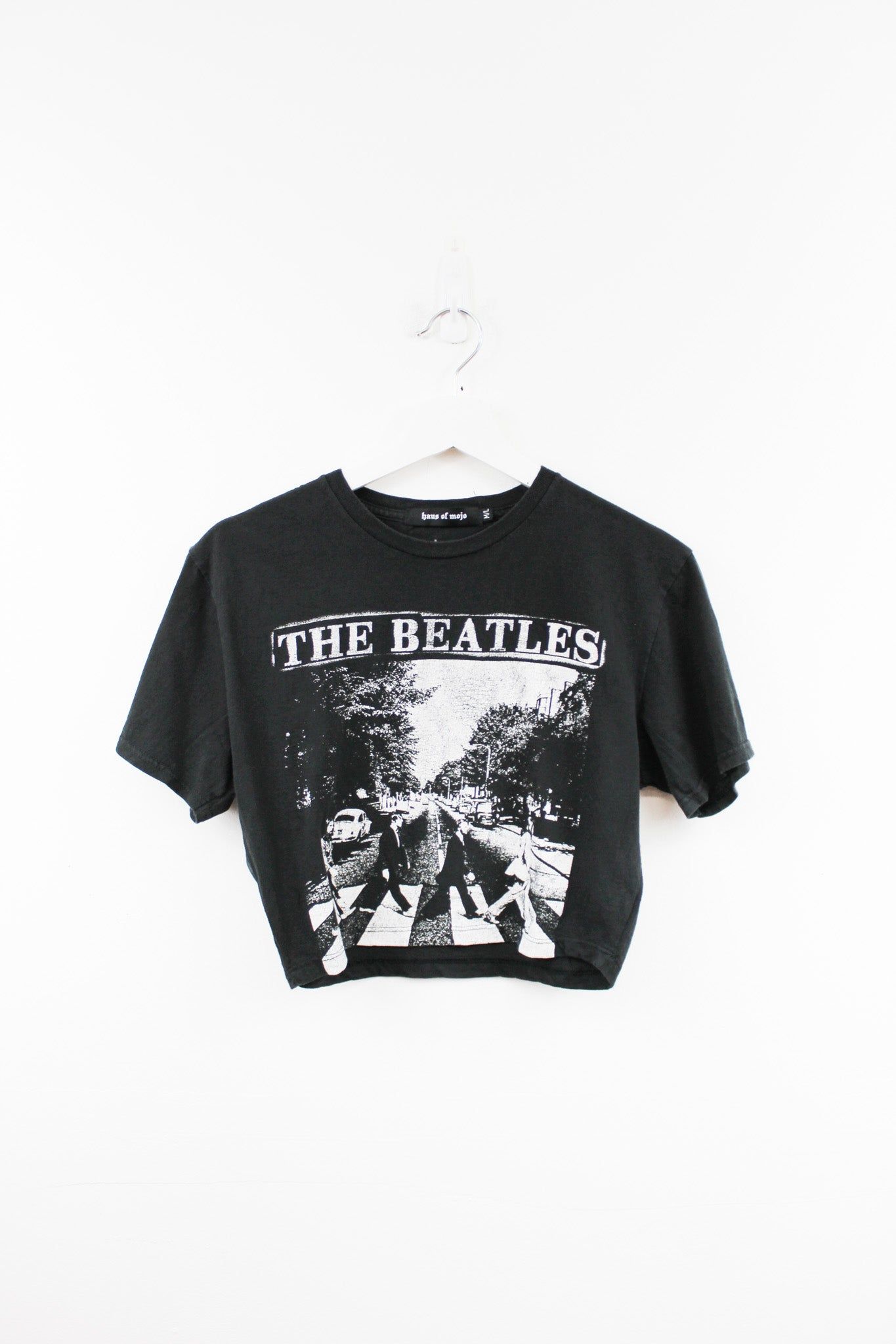 Haus Of Mojo Vintage Reworked The Beatles Abbey Road Black And White Picture Crop Baby Tee sold by HG Vintage
