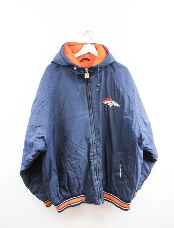 Vintage Logo 7 NFL Denver Broncos Quilted Winter Jacket sold by HG Vintage