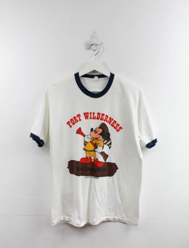 Vintage 80s Walt Disney World Fort Wilderness Ringer Tee sold by HG Vintage