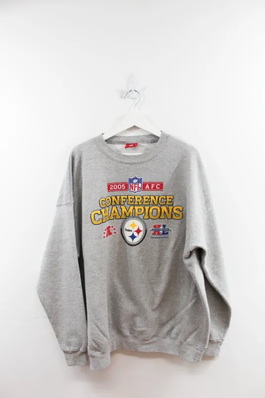 CC- Vintage NFL 05' Steelers AFC Champ Crewneck sold by HG Vintage