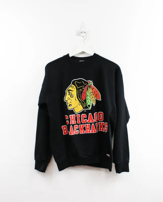 Vintage Logo7 NHL Chicago Blackhawks Logo Crewneck sold by HG Vintage