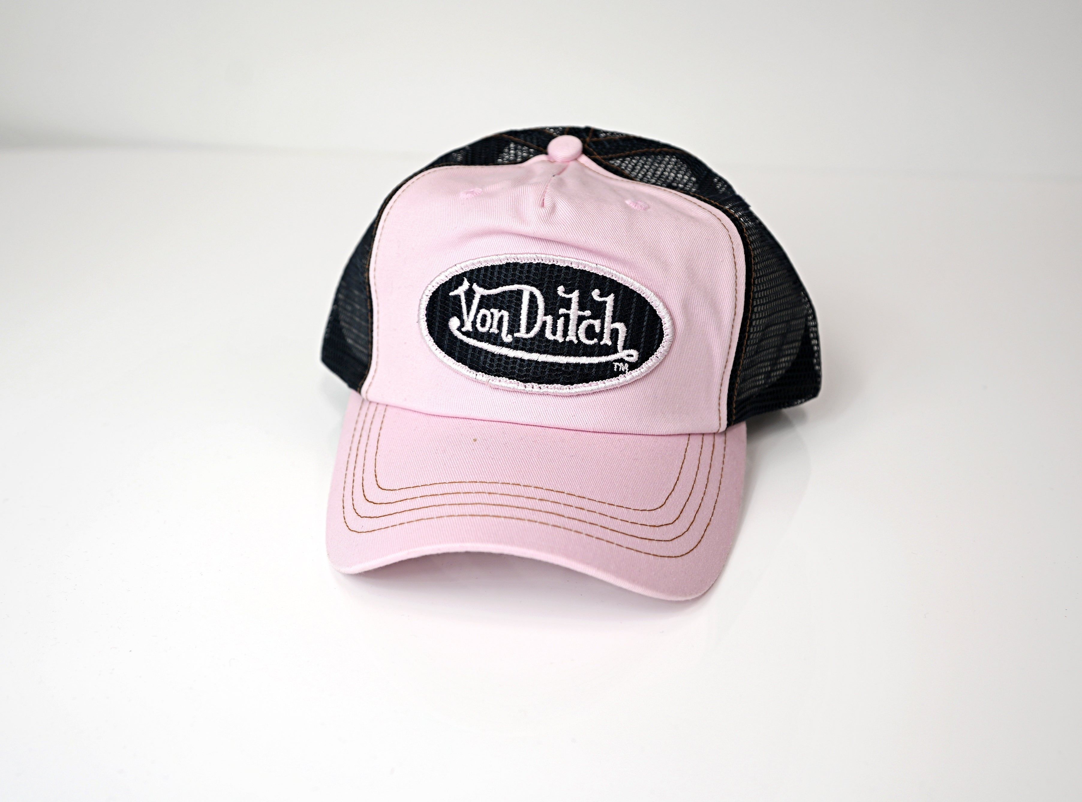 Von Dutch Deadstock Trucker Hat (Light Pink/Black) sold by HG Vintage