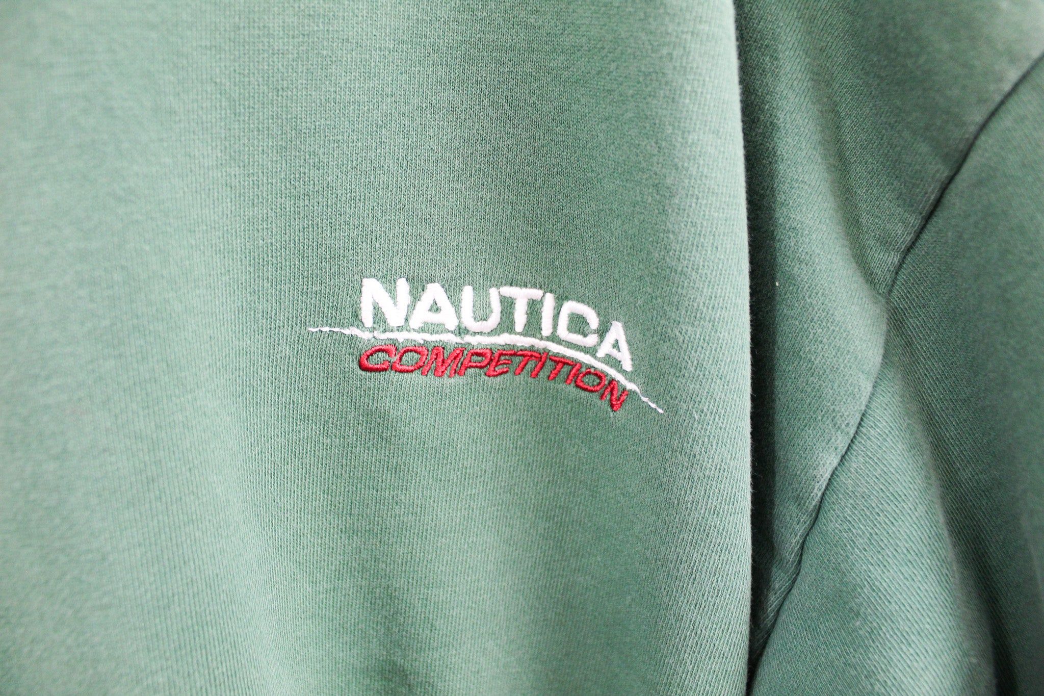 Nautica Embroidered Script Quarter Zip Sweater sold by HG Vintage product image thumbnail 2