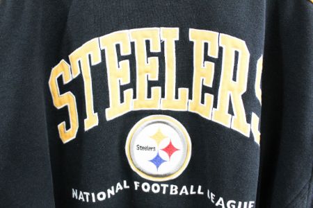 Vintage NFL Pittsburgh Steelers Embroidered Script & Logo Crewneck sold by HG Vintage