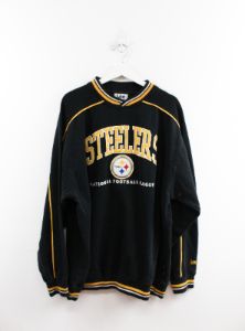 Vintage NFL Pittsburgh Steelers Embroidered Script & Logo Crewneck sold by HG Vintage