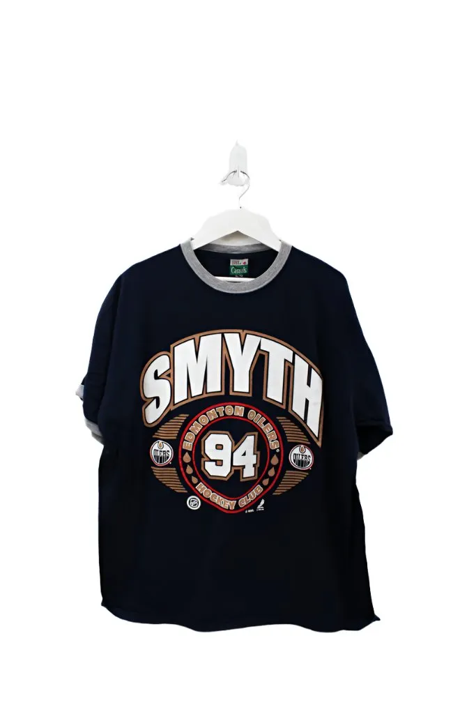 Z- Vintage Oilers Ryan Smyth 94 Cozy Creek NHL Tee sold by HG Vintage