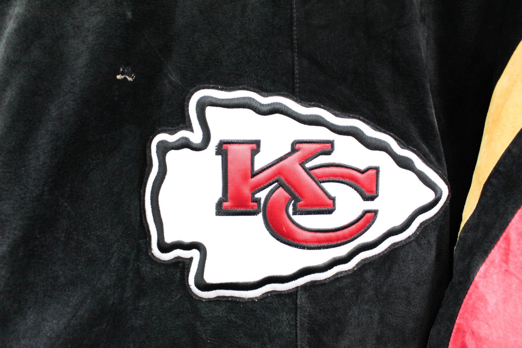 Vintage NFL Kansas City Chiefs Suede Zip Up Varsity Jacket sold by HG Vintage product image thumbnail 4