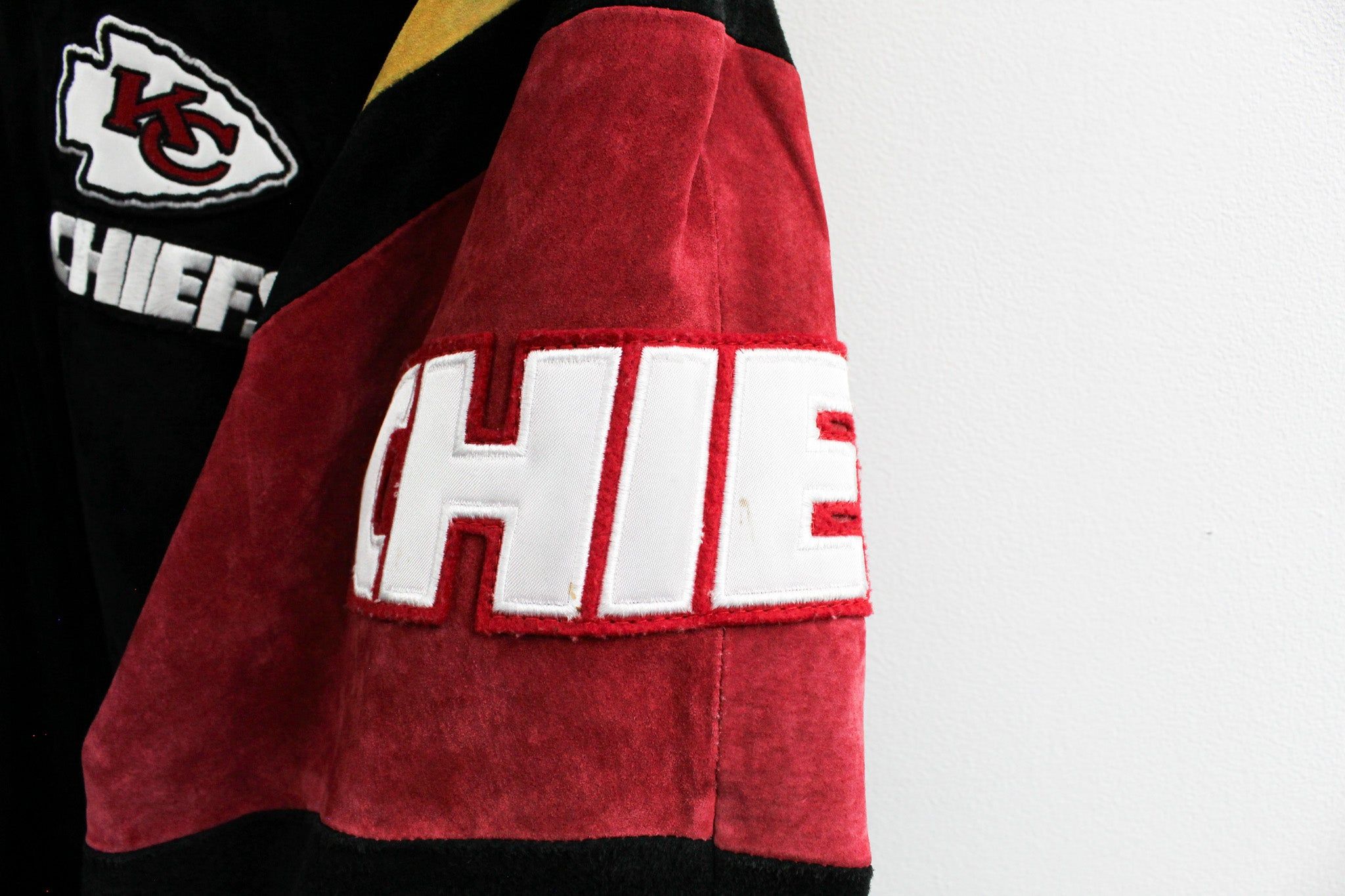 Vintage NFL Kansas City Chiefs Suede Zip Up Varsity Jacket sold by HG Vintage product image thumbnail 7