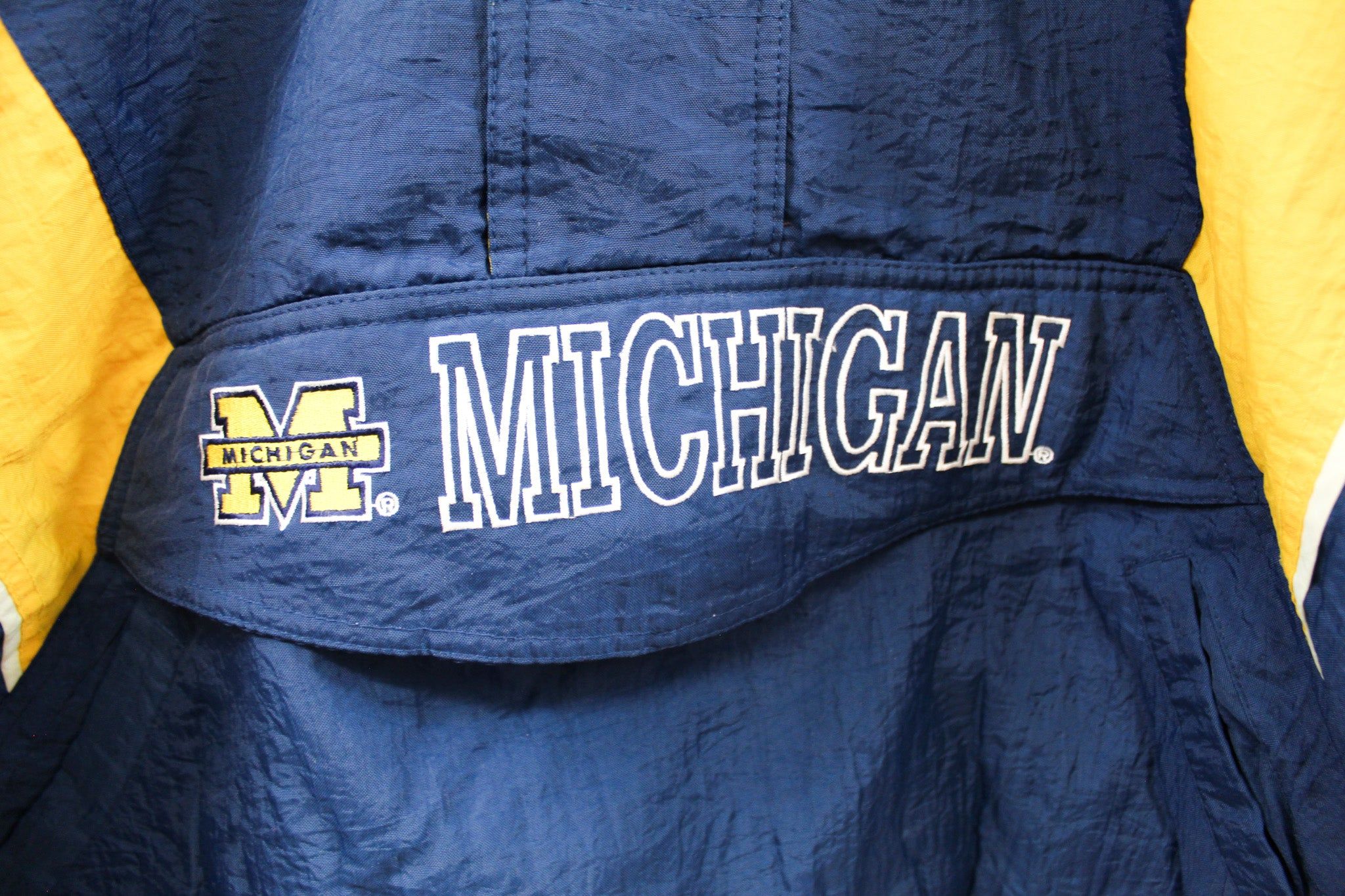 90s STARTER ミシガンカレッジ アノラックジャケット Vintage Starter University Of Michigan Wolverines Anorak